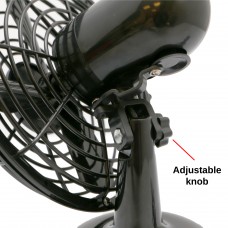 USB Desk Fan, USB Powered with On/Off Switch, Black Color - CL-ACC65015