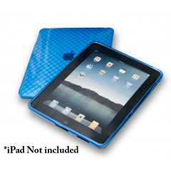 iPad PTU Skin Case, Anti-slip, Solid, Firm Grip, Blue Color - CL-ACC62011