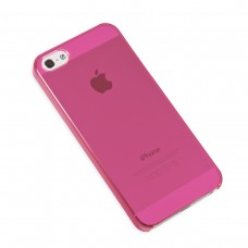 iPhone 5, Hard Cover Case (Neon Pink Color) with Screen Protector - CL-ACC62055