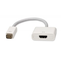 Mini DVI to HDMI Adapter, White Color, 8" end-to-end - CL-ADA31021