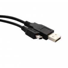 3 ft USB 2.0 A Male to Mini B Male Cable, Black Color - CL-CAB20042