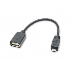 USB 2.0, Female to Micro USB 5-pin male , Black Color, Ideal for Smartphones - CL-CAB20125
