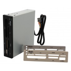 3.5" Drive Bay USB 2.0 6 Slot Card Reader with 1 USB 2.0 Port - CL-CRD20036