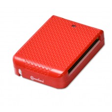 USB 2.0 Card Reader, 5 Slots, All-in-1, Red Color - CL-CRD20059
