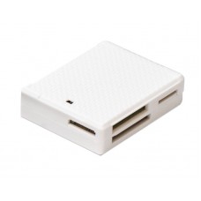 USB 2.0 Card Reader, 5 Slots, All-in-1, White Color - CL-CRD20060