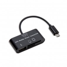 OTG 5 Card Micro USB to Card Reader and USB Hub Cable for Mobile Devices with OTG Support - CL-CRD50061