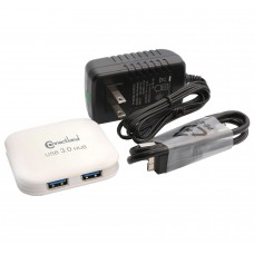 4 Port USB 3.0 Hub Include AC Adapter and Cable - CL-HUB20127