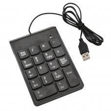 Wired USB 2.0 Numeric Keypad 18 Keys for Notebook Laptops - CL-USB-NUMSPC