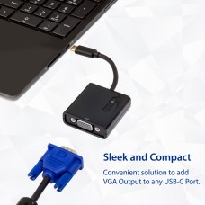 USB Type-C to VGA Adapter. Support Resolution up to 1080p. Bus-Powered. Fully Plug-n-Play. Thunderbolt 3 - SD-ADA20227