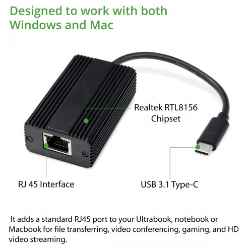 USB-C to 2.5 Gb Ethernet Adapter