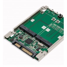 2.5" SATA III and USB 3.0 to Dual mSATA SSD Adapter with RAID support - SD-ADA40085
