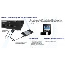 USB Headphone Adapter with Wireless Remote Control, for iPod - SD-AUD20056