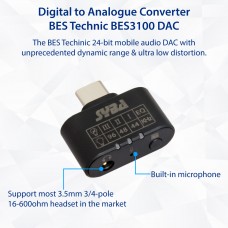96 KHz 24 Bit DAC Type-C Audio Adapter to 3.5mm Headphone Amplifier 3 Level EQ support - SD-AUD20223