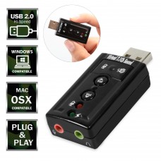 USB 2.0 External Virtual 7.1 Surround Sound Adapter - SD-CM-UAUD71