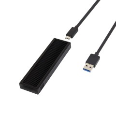 USB 3.1 Type-C 10Gbps to M.2 M-Key / NVMe / PCIe SSD External Drive. M-Key Form Factor in 22*42, 22*60, 22*80. - SD-ENC40146
