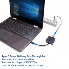 USB 3.1 Gen 1 Type-C Mini Hub -USB 3.0 Type A Hub / USB C PD Charge Port Pass Through - SD-HUB20218