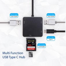 USB 3.1 Gen 1 Type-C Mini USB 3.0 Hub and SD Card Reader - SD-HUB50114