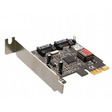 Low Profile 2 Port SATA II PCI-e 1.0 x1 Card - SD-LP-PEX2IR