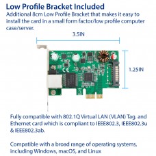 2.5 Gigabit 802.3at POE+ Ethernet PCI-e x1 Network Interface Card
