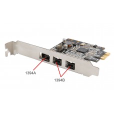 2 Port 1394B Firewire and1 Port 1394A PCI-e 1.0 x1 Card - SD-PEX30009