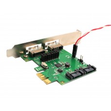 2 Port SATA III or eSATA III PCI-e 2.0 x1 Card - SD-PEX40049