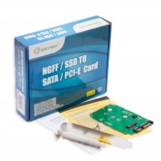 M.2 B or B+ M key up to 60 mm to 2.5" SATA III Card with Full and Low Profile Brackets - SI-ADA40083