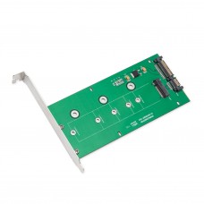M.2 NGFF to SATA III PCI Bracket Card with Full and Low Profile BracketsM.2 B or B+ M key up to 110 mm to 2.5" SATA III Card with Full and Low Profile Brackets - SI-ADA40084