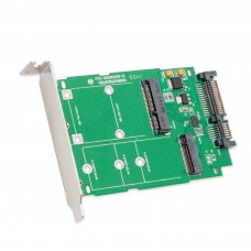 PCI mounted M.2 B-Key or mSATA SSD to SATA III Adapter Card - SI-ADA50067