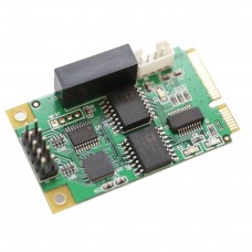 Full Size Mini PCIe card or USB 2.0 1 Port Serial DB9 RS232 / 422 / 485 Adapter - SI-MPE15062