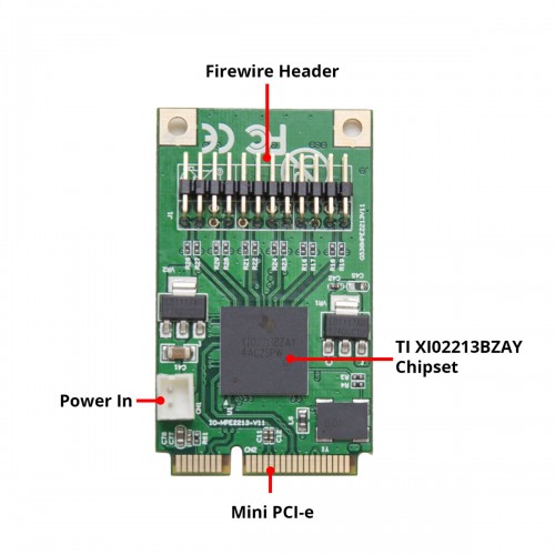 compatible con PCI 32 bits 3 puertos IEEE1394a IEEE1394b Tarjeta PCI FireWire 400 KALEA-INFORMATIQUE 800 chipset TI SN082AA2
