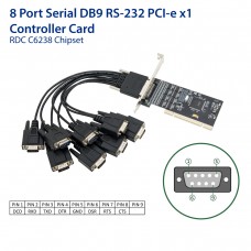 8 Port Serial DB9 RS-232 PCI Controller Card - SI-PCI15068
