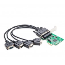 4 Port DB9 Serial PCI-e x1 Card - SI-PEX15038