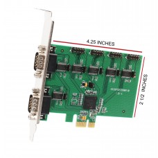 6 Port DB9 Serial PCI-Express 2.0 x1 Card - SI-PEX15040