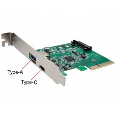 USB 3.1 Type C and Type A PCI-e x4 Card - SI-PEX20189