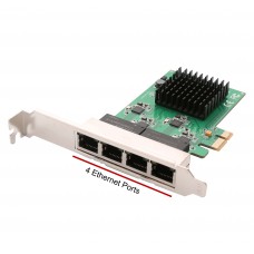 4 Port Gigabit Ethernet PCI-e x1 Network Interface Card - SI-PEX24057