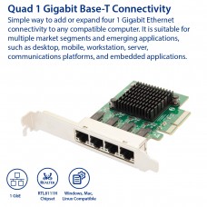 Quad Gigabit PCI-e x4 Ethernet Network Card
