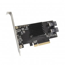 U.2 Ports to PCIe 3.0 x8 Bifurcation Riser Controller - Support Non-BiFurcation Motherboard - SI-PEX40151