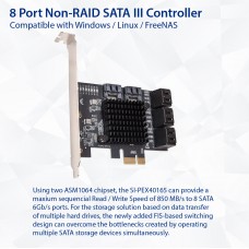 8 Port SATA III to PCIe 3.0 x1 NON-RAID Expansion Card SI-PEX40165