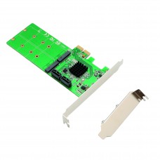 2 M.2 B Key and 2 Port SATA III PCIe 3.0 x2 RAID Expansion Card - SI-PEX50102