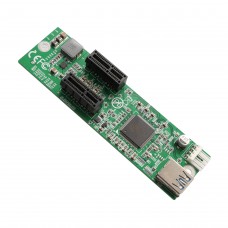 1 to 2 Ports PCI-E x1 Extension Board Switch Multiplier Hub Riser Card with USB 3.0 Cable - SI-PEX60016