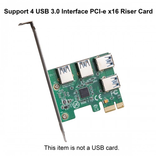 What Goes into a PCI X1 Slot 4 port PCI  E x1  Transfer adapter to Powered x16  Riser 