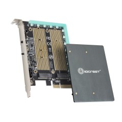 M.2 M-key and M.2 B-key SSD RGB Adapter Card with Heatsink 12V ARGB PIN - SI-RGB40143
