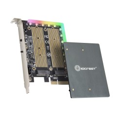 M.2 M-key and M.2 B-key SSD RGB Adapter Card with Heatsink 5V ARGB PIN - SI-RGB40147