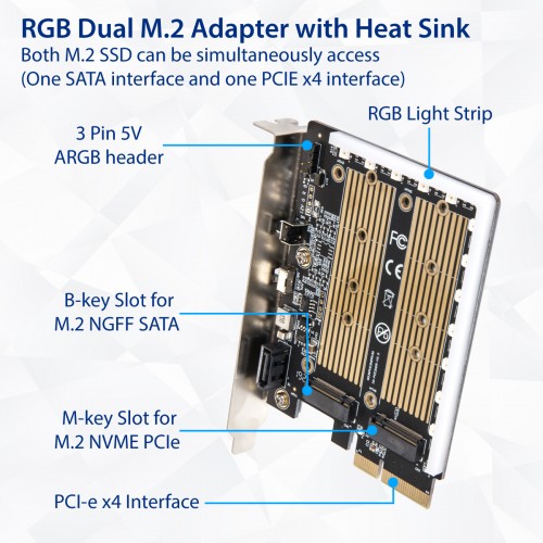 X1002 PCIe M.2 2280 to NVMe SSD Bottom for Raspberry Pi 5 Soc
