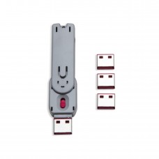 USB Port Blocker with 1 Key and 4 USB Lock - SY-ACC20165