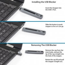 USB Port Blocker with 1 Key and 6 USB Lock