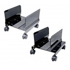 Steel PC Stand for ATX Case with Adj. Width and 4 Caster wheels - SY-ACC65063