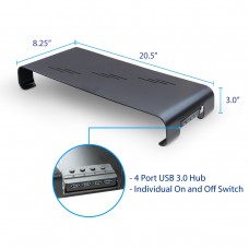Metal Computer Monitor Stand Riser with USB 3.0 Hub - SY-ACC65100