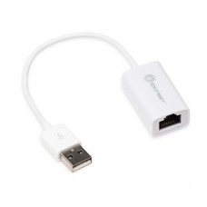 USB 2.0 10/100Mbps LAN Adapter, Single RJ45 Connector, White Color - SY-ADA24036