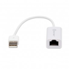 USB 2.0 10/100Mbps LAN Adapter, Single RJ45 Connector, White Color - SY-ADA24036